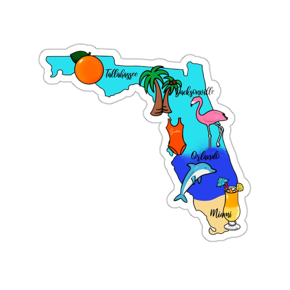Thumbnail: Florida state kiss cut sticker