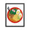 Thumbnail: Black wood framed illustration of a red bowl of ramen with chopsticks, eggs, noodles, mushrooms in broth