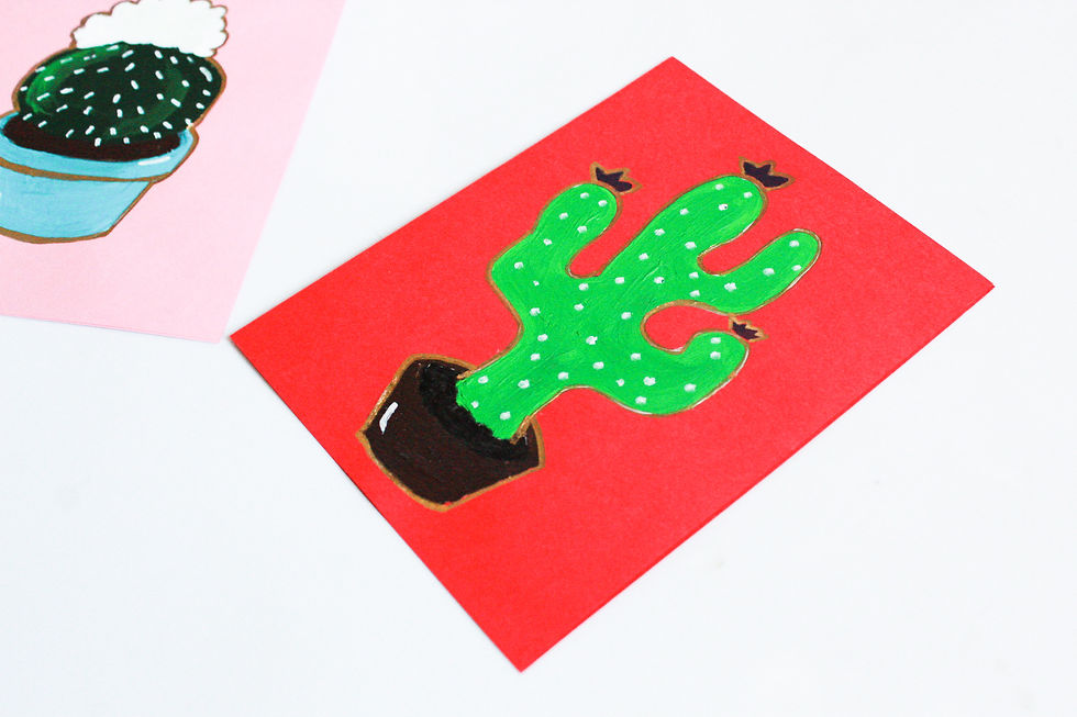 Thumbnail: "So Savory Succulents" Set of 2 Handmade Greeting Cards