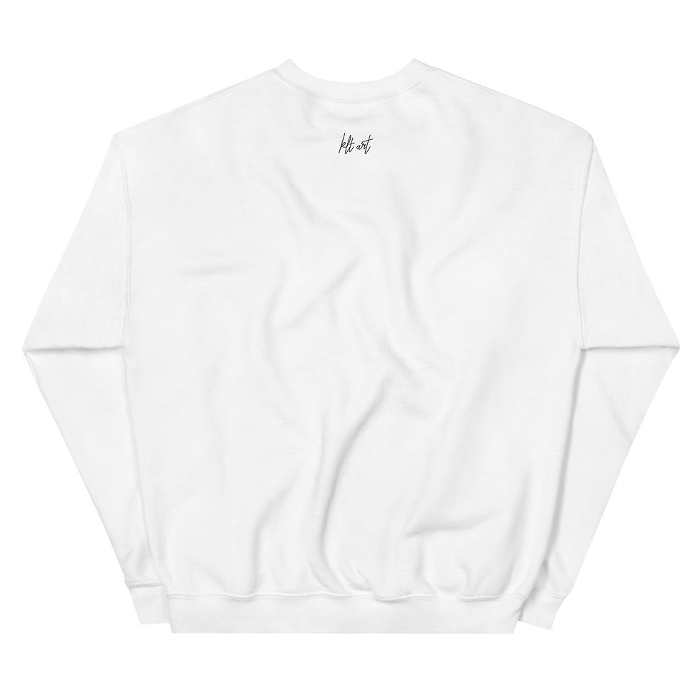 Thumbnail: Back of autumn dessert white graphic long sleeved pullover unisex sweatshirt