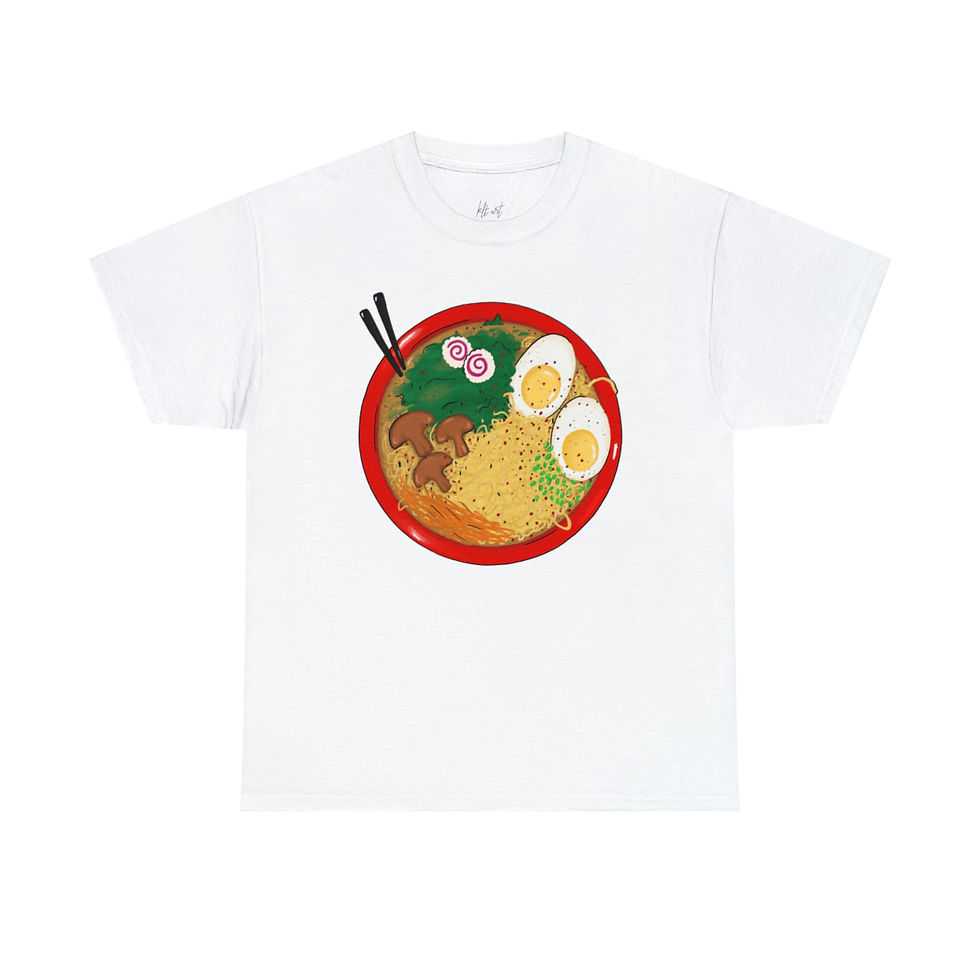 Ramen bowl illustration white unisex t-shirt