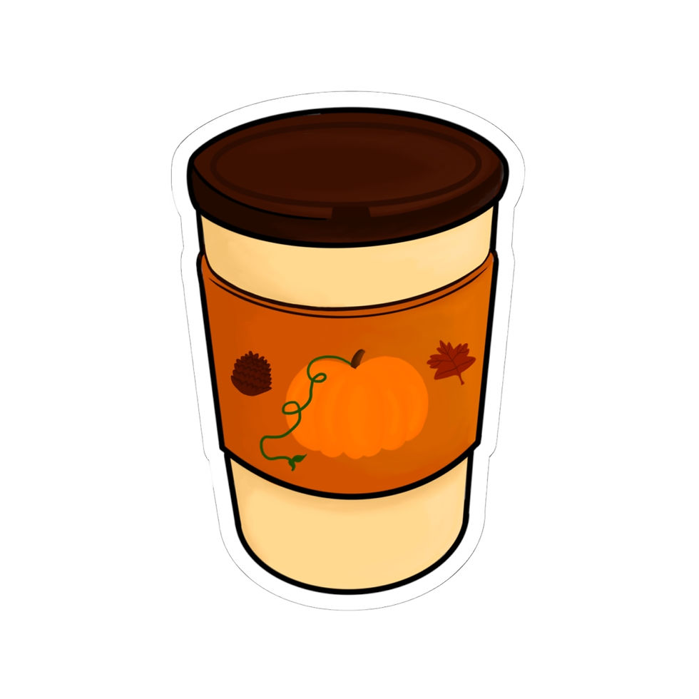 Thumbnail: “Pumpkin Spice Sips” Kiss-Cut Vinyl Stickers