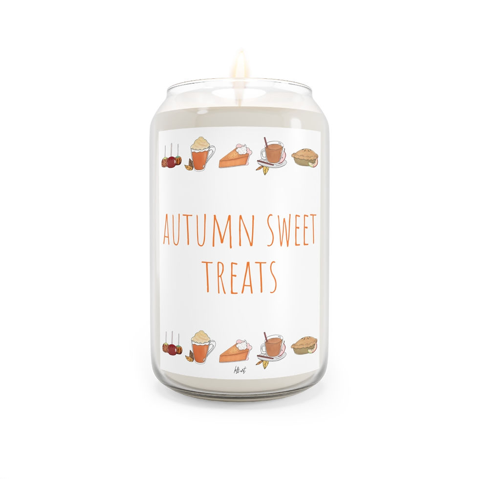 Thumbnail: autumn fall dessert theme eco friendly scented soy vegan candle with cotton wick