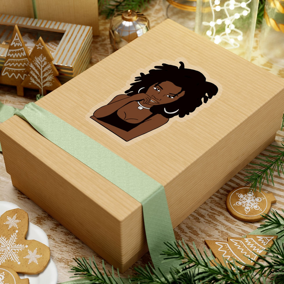 Thumbnail: Lauryn Hill with locs kiss-cut sticker