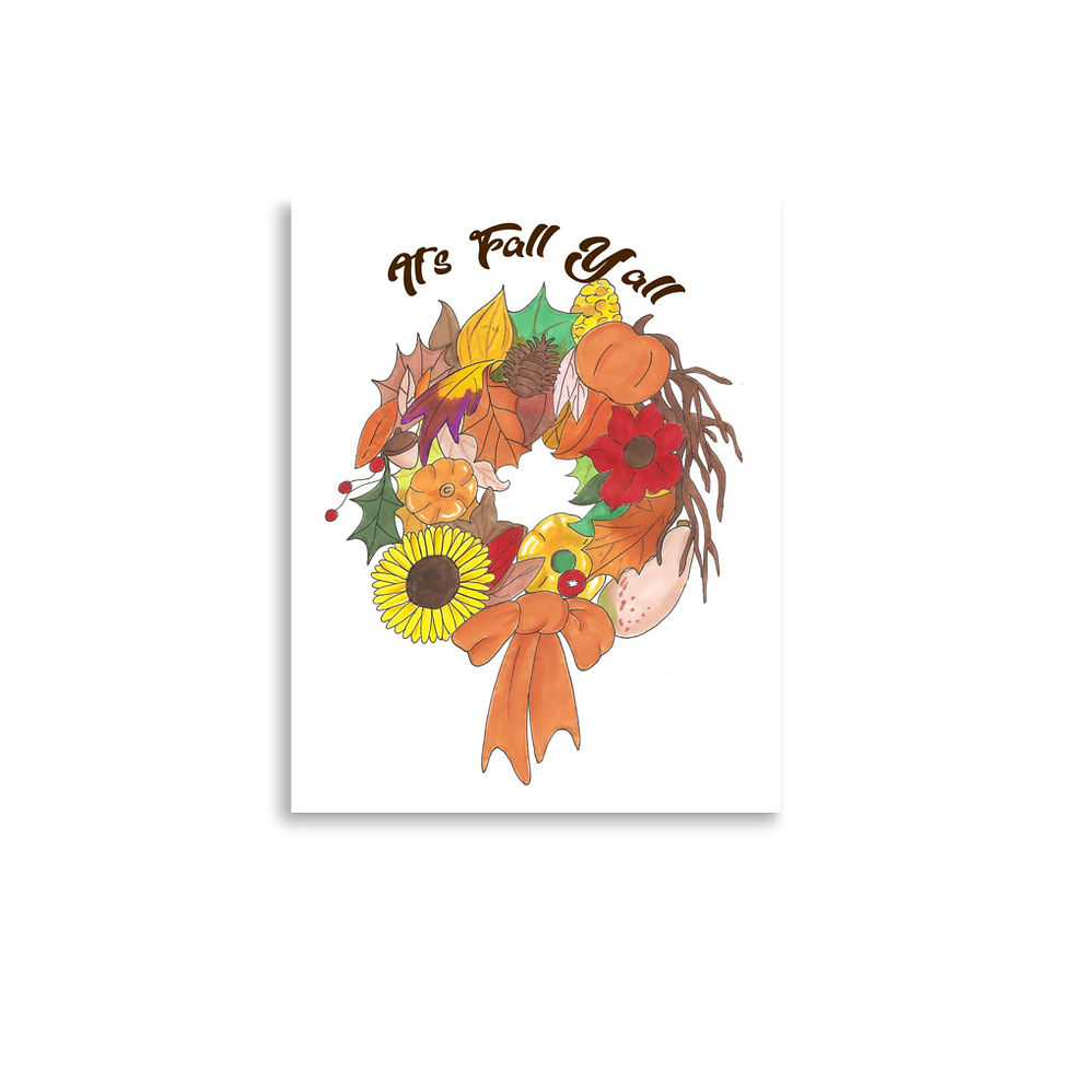 Thumbnail: “It’s Fall Y’all” Illustration Poster Print