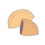 Thumbnail: Kiss-cut, non waterproof sticker of two empanadas. One is a whole empanada, the other is a half eaten empanada. Transparent