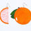 Thumbnail: Orange fruit and slice earrings