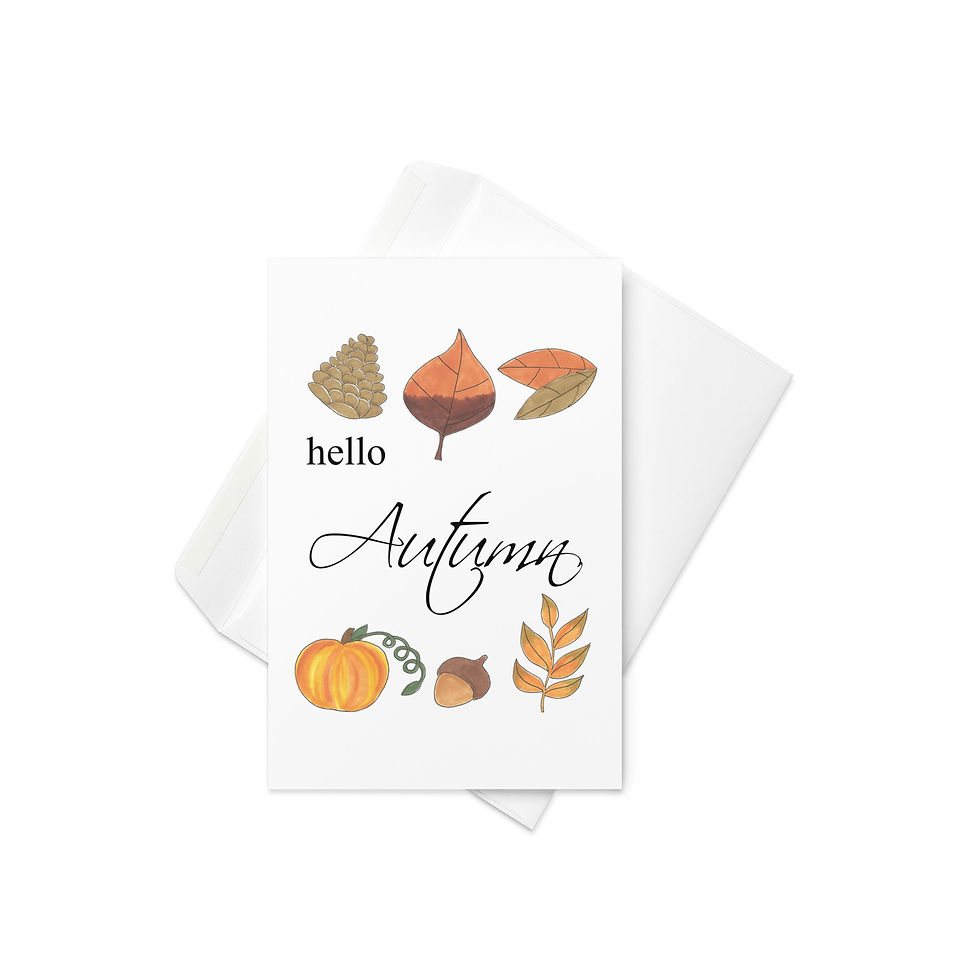“Hello Autumn” Illustration Greeting Card