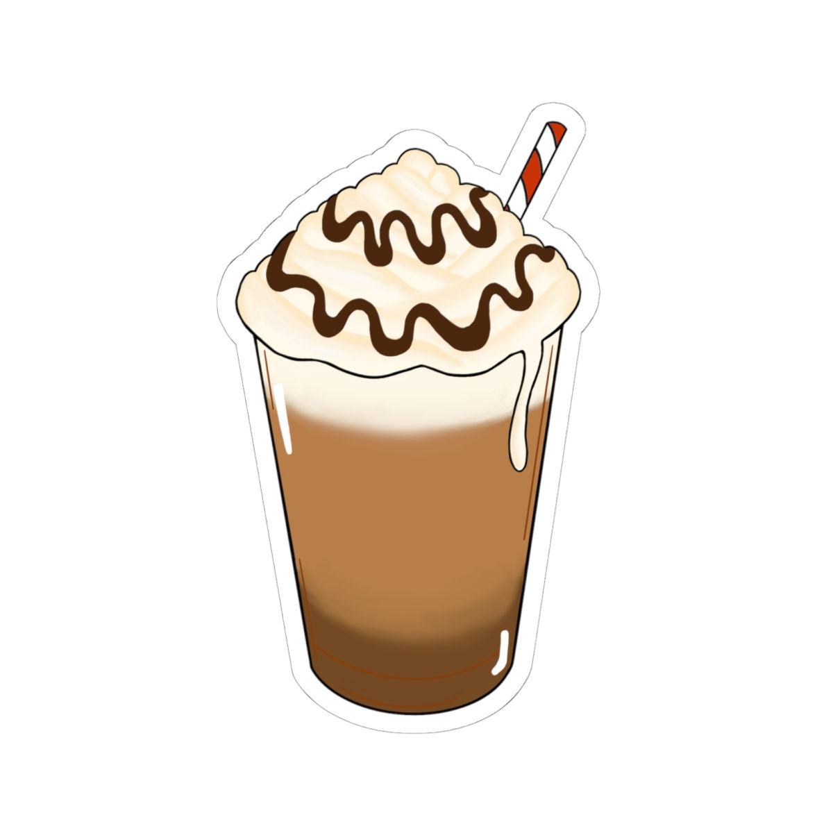 “Refreshing Frappe” Illustration Kiss-Cut Vinyl Sticker