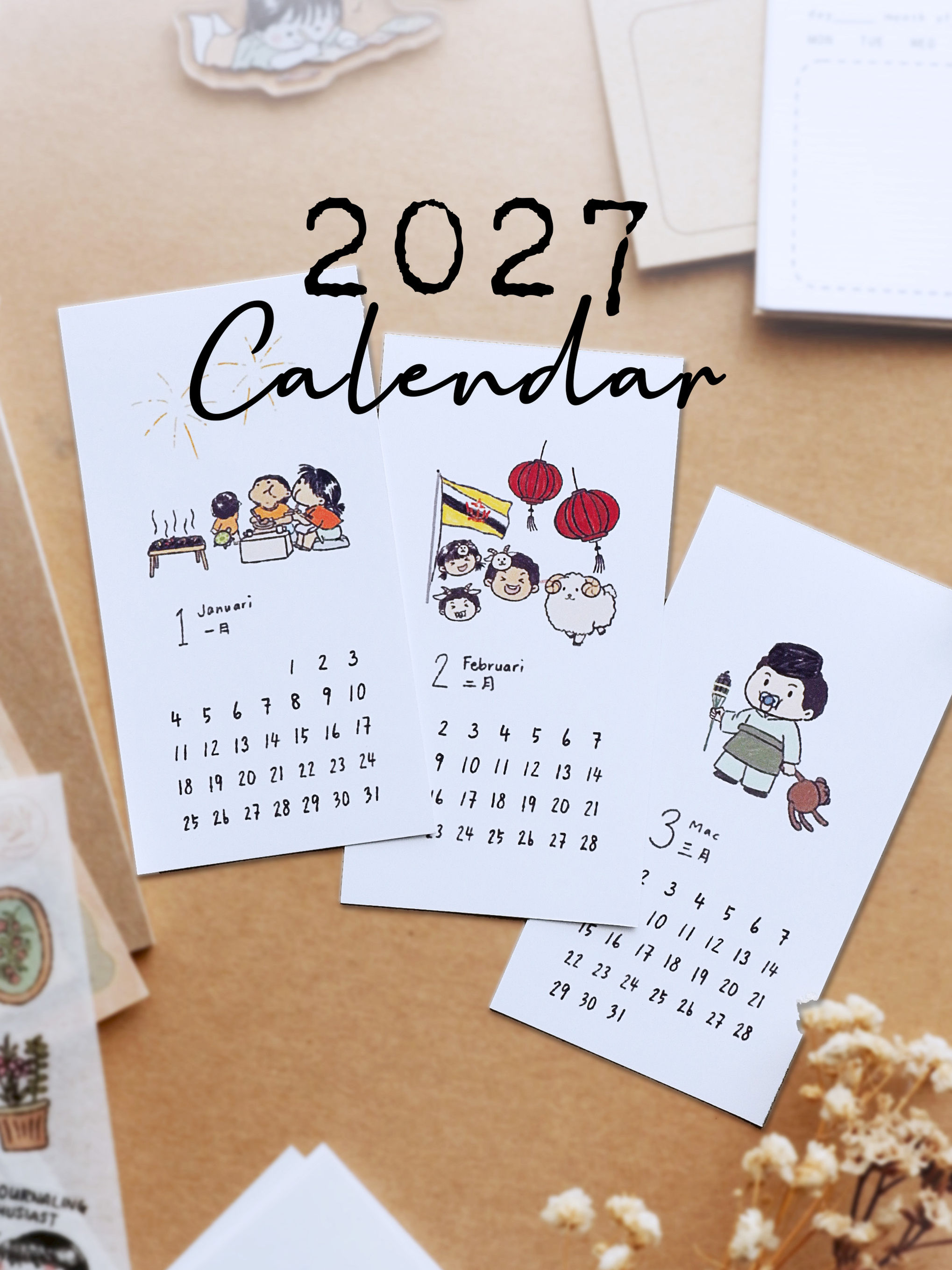 2027 Journaling Calendar Set