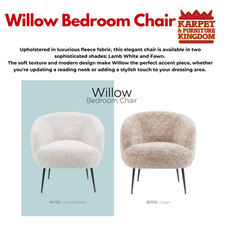 Willow faux fur accent chair