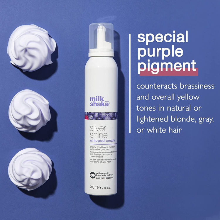 Balsam spuma Milk Shake Silver Shine Whipped Cream, 200m