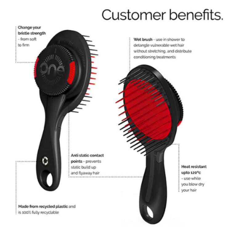 ONE PRO BRUSH (Black / red)