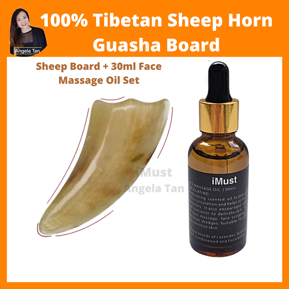 Thumbnail: iMust Natural Tibetan Goat Horn Gua Sa Guasha Tanduk Biri-biri Tibet 天然藏羊角刮痧板