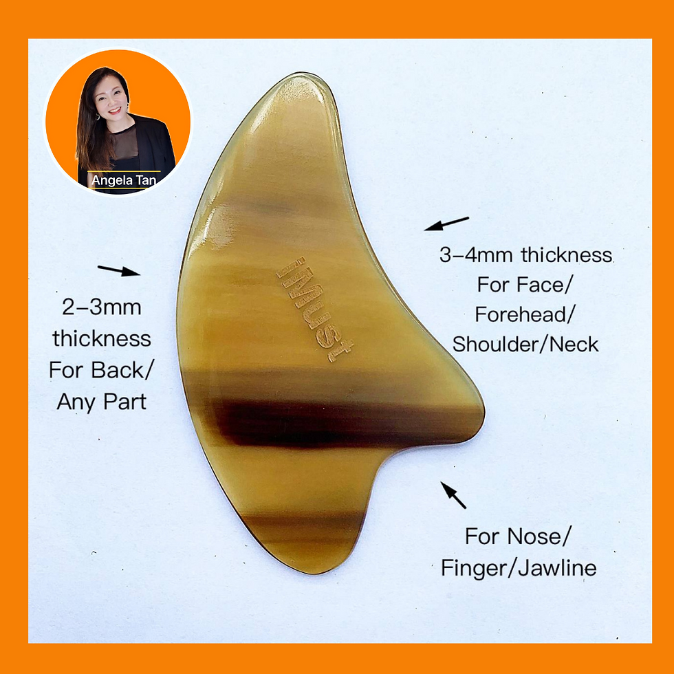 Thumbnail: iMust 3-4mm 100% Ox Horn Face and Body Scraping  Board 天然牛角面部身体刮痧板厚度3-4毫米