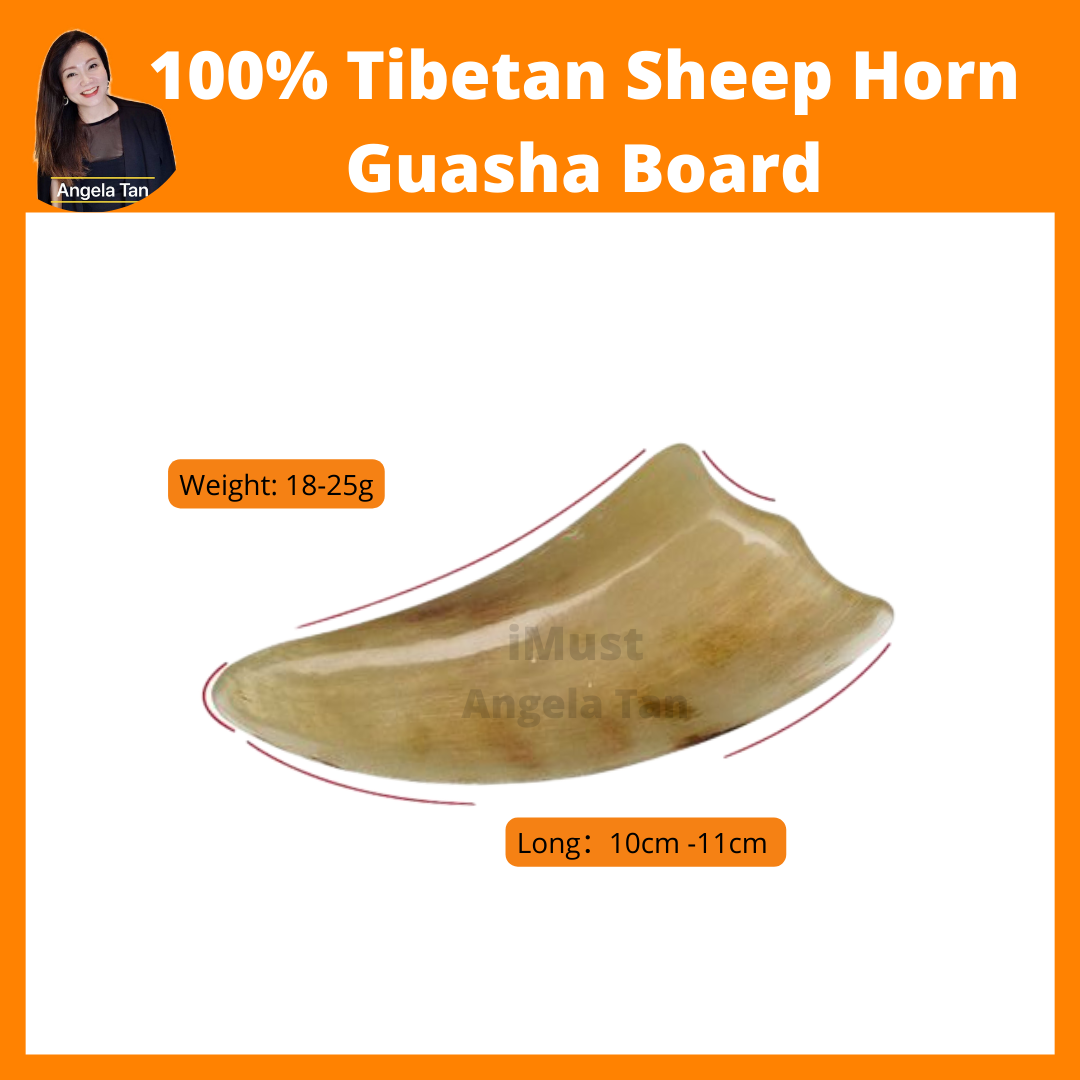 iMust Natural Tibetan Goat Horn Gua Sa Guasha Tanduk Biri-biri Tibet 天然藏羊角刮痧板