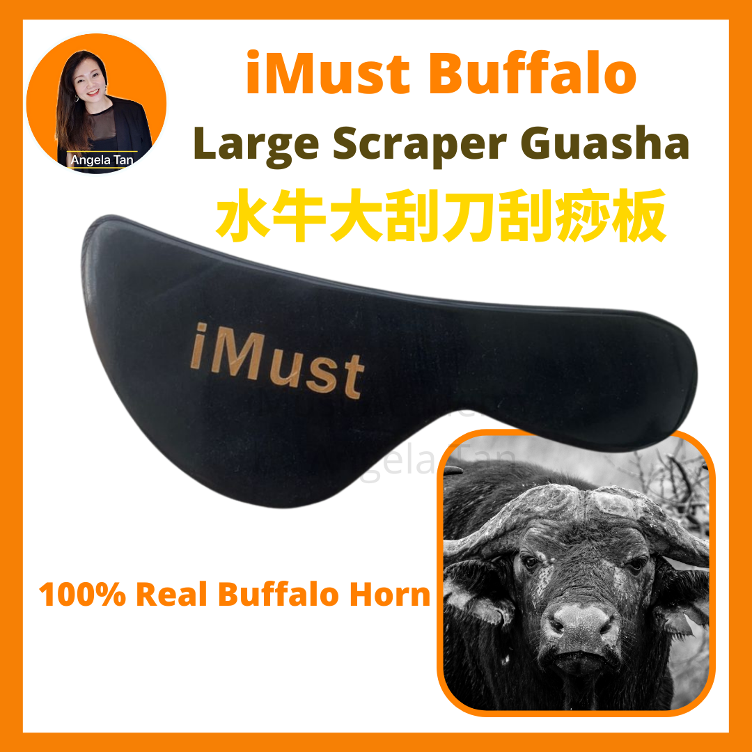 iMust Big Gua Sa Buffalo Horn Guasha Body Tanduk Kerbau Papan Guasa 纯水牛角大刮刀刮痧板