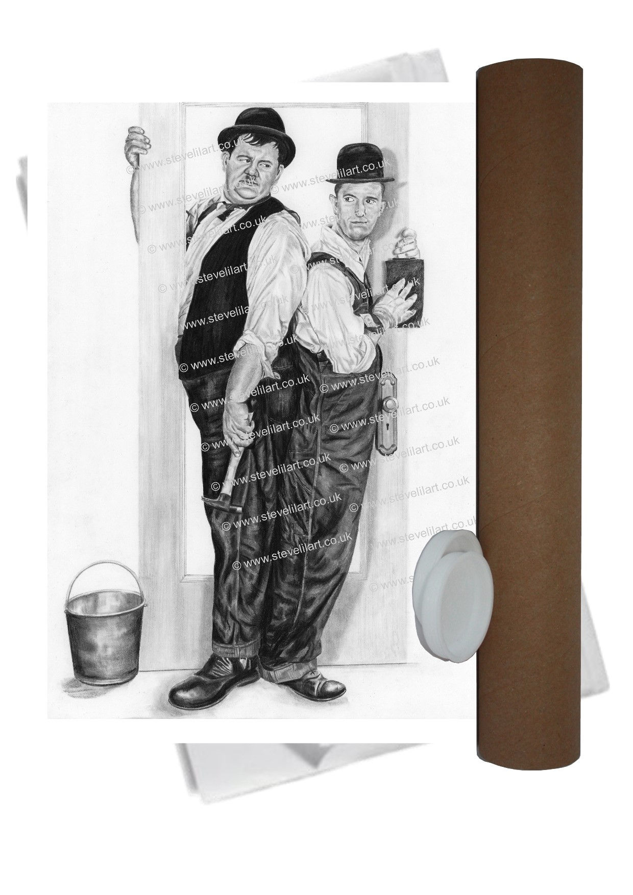 Laurel and Hardy - The Finishing Touch - Limited Edition Print