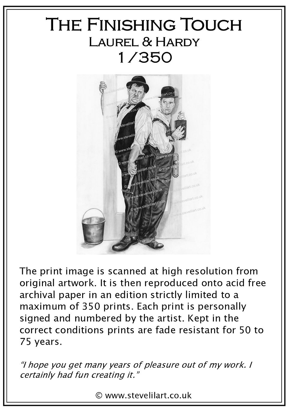 Thumbnail: Laurel and Hardy - The Finishing Touch - Framed Limited Edition Print