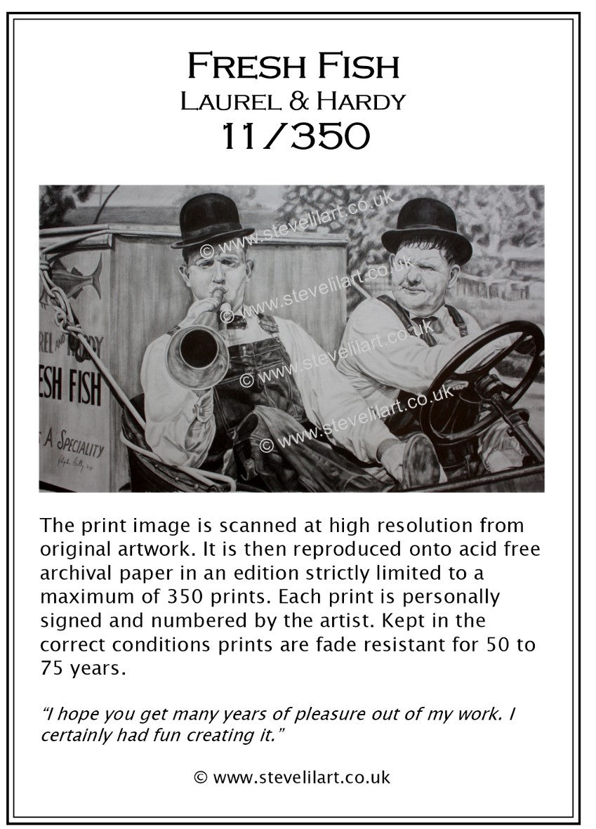 Thumbnail: Laurel and Hardy - Fresh Fish /Towed in a Hole -  Limited Edition Print