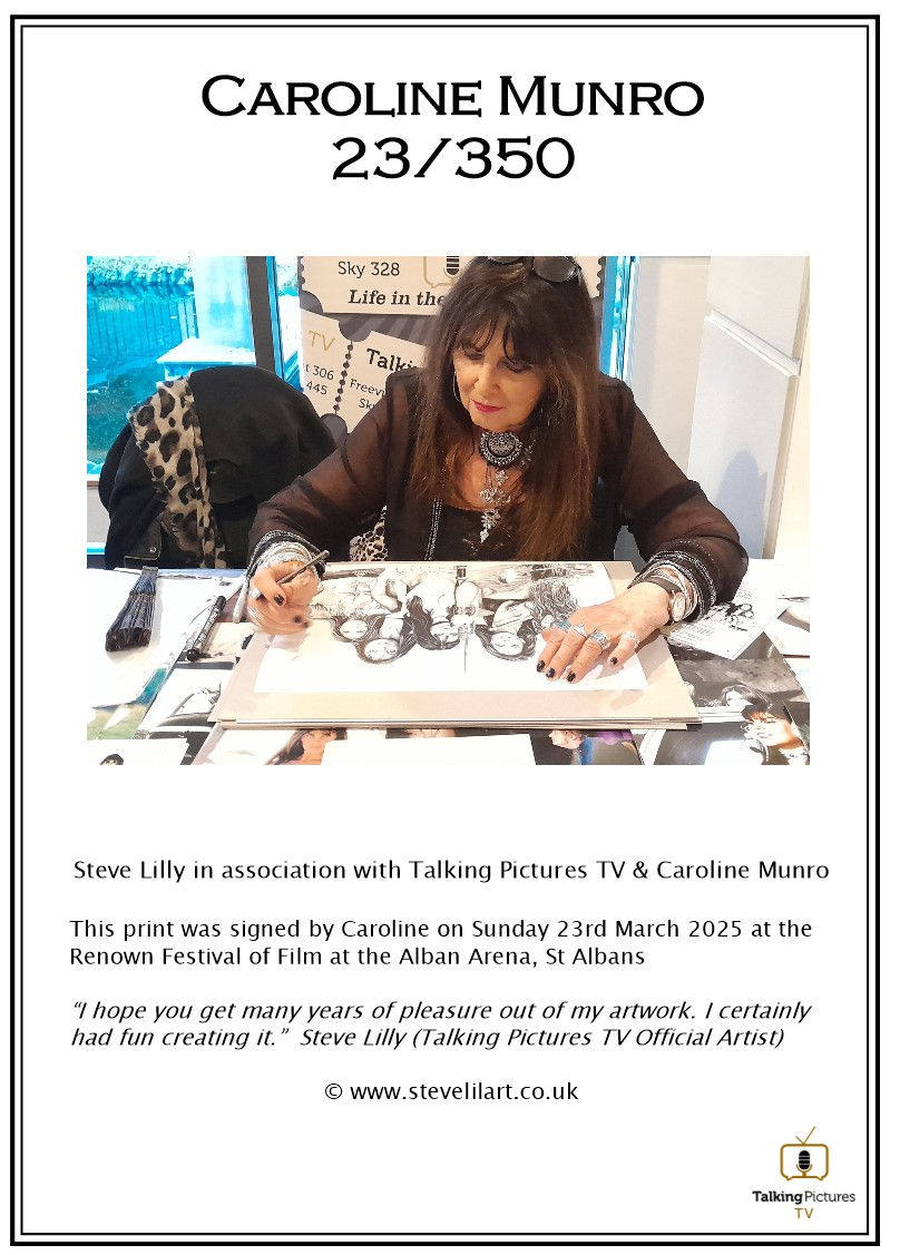 Thumbnail: Caroline Munro, The Cellar Club - Autographed - Framed Limited Edition Print