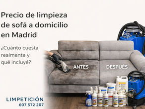 Precio de limpieza de sofá a domicilio en Madrid