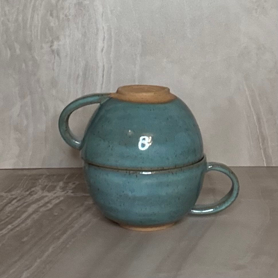 Thumbnail: Cappuccino Cup Set - Light Turquoise Blue
