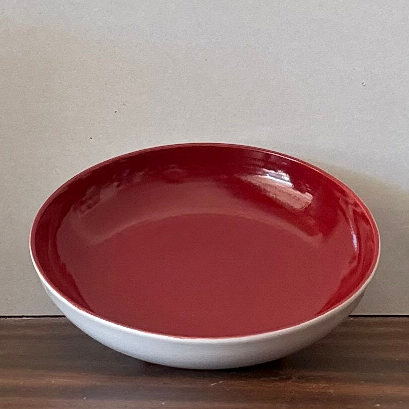 Thumbnail: Shallow Bowl in Cinnamon Red