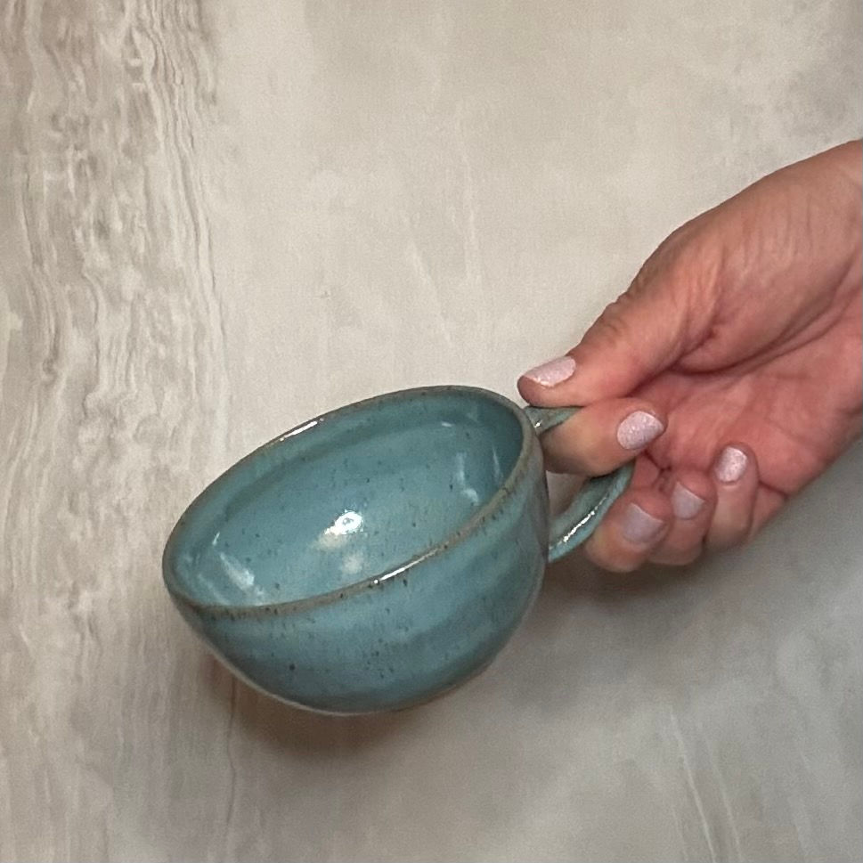 Thumbnail: Cappuccino Cup Set - Light Turquoise Blue