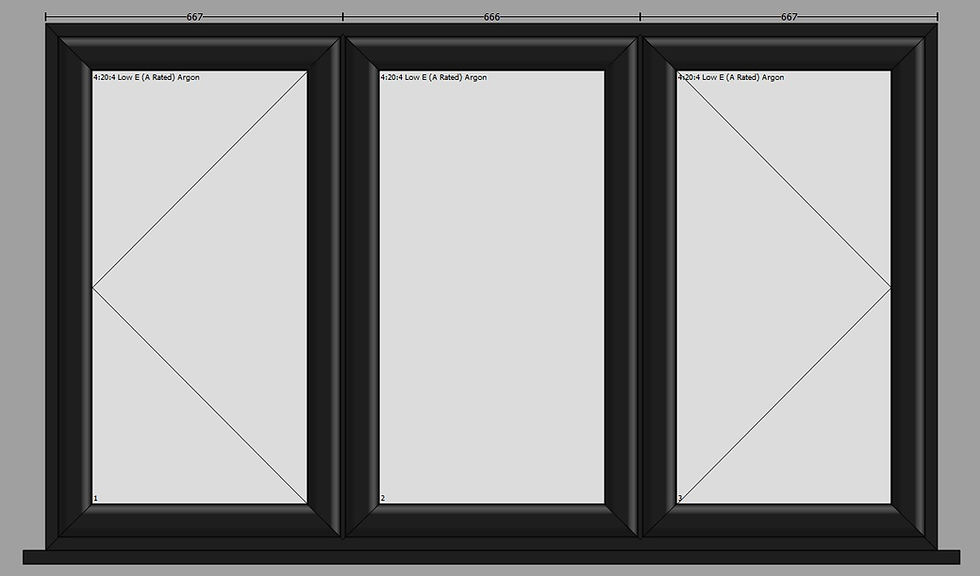 Thumbnail: Upvc Casement Window 2000mm X 1200mm Or Below