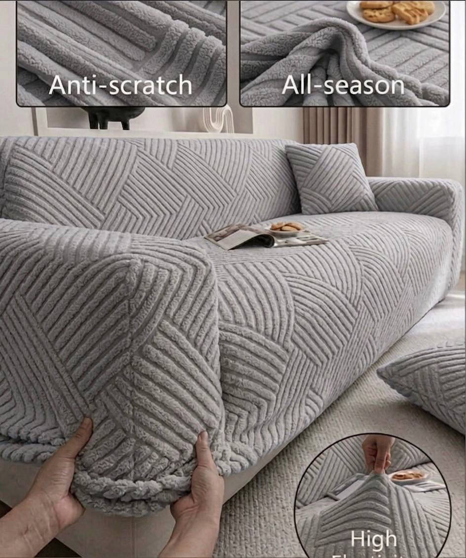 Miniatura: Funda elástica texturado para sillon grande 3 cuerpos 