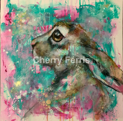 Cherry Ferris, Daydream, Acrylics with mixed media and metal leaf on canvas