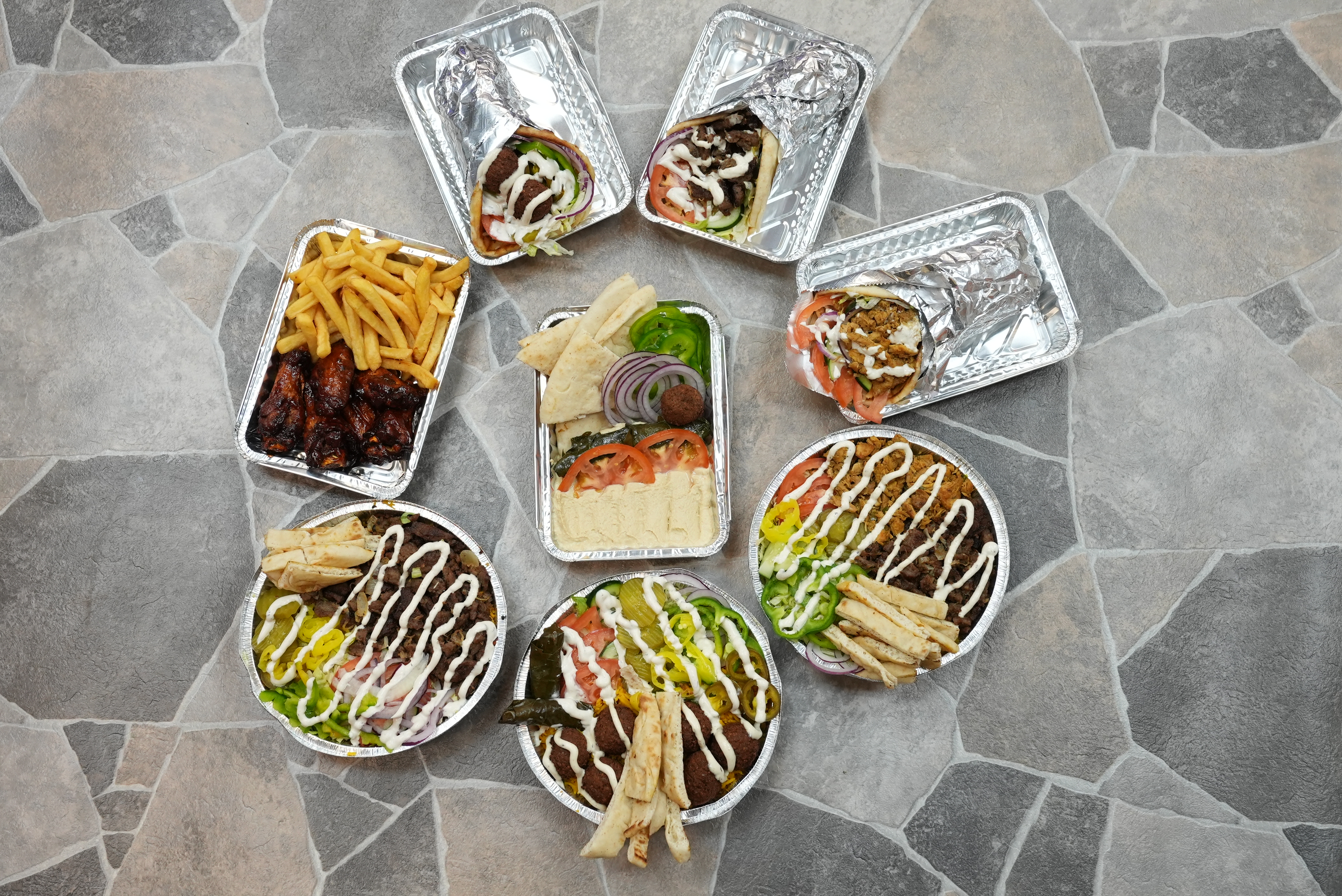 Arranged Food and Objects