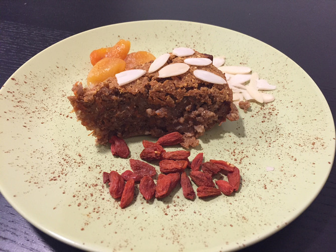 Healthy buckwheat carrot cake.