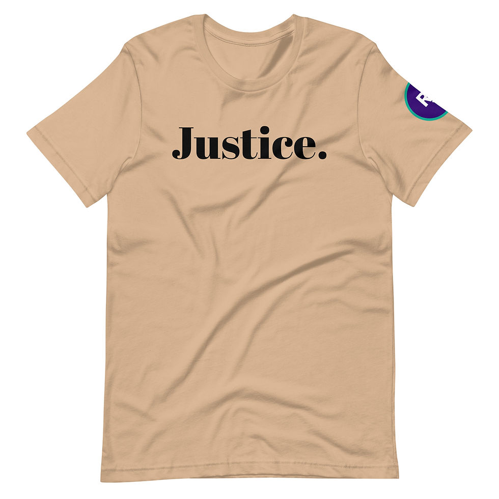Thumbnail: 'Justice.' Vibrant Colors Unisex t-shirt