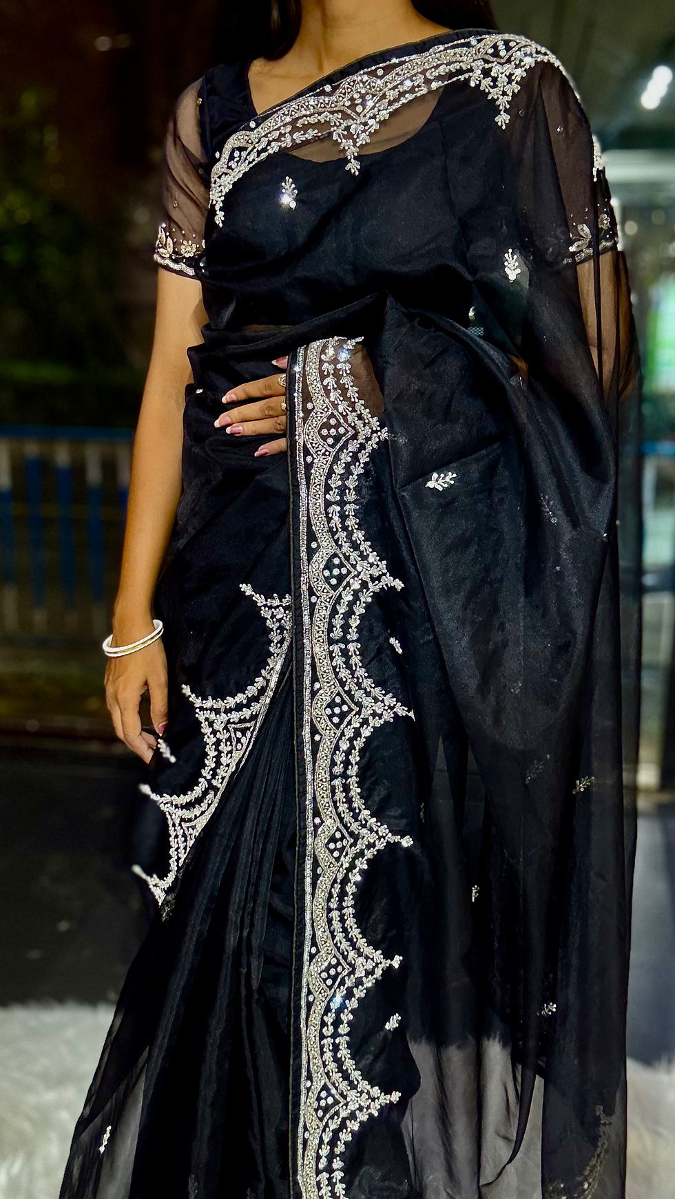 Thumbnail: Organza Handwork Saree