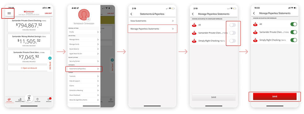 Santander's user journey when manage paperless settings.png