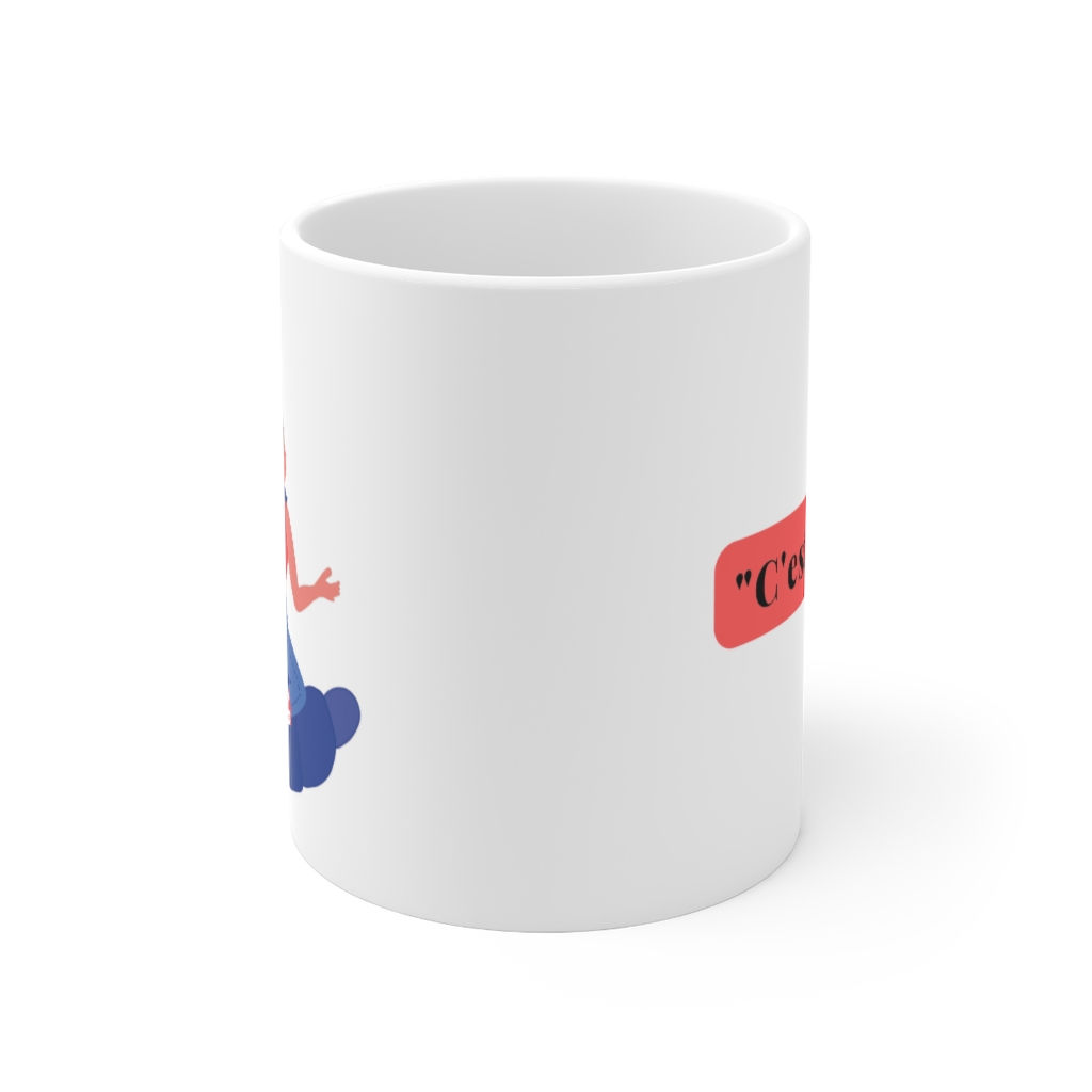 "C'est parti!" Motivational Mug-Red