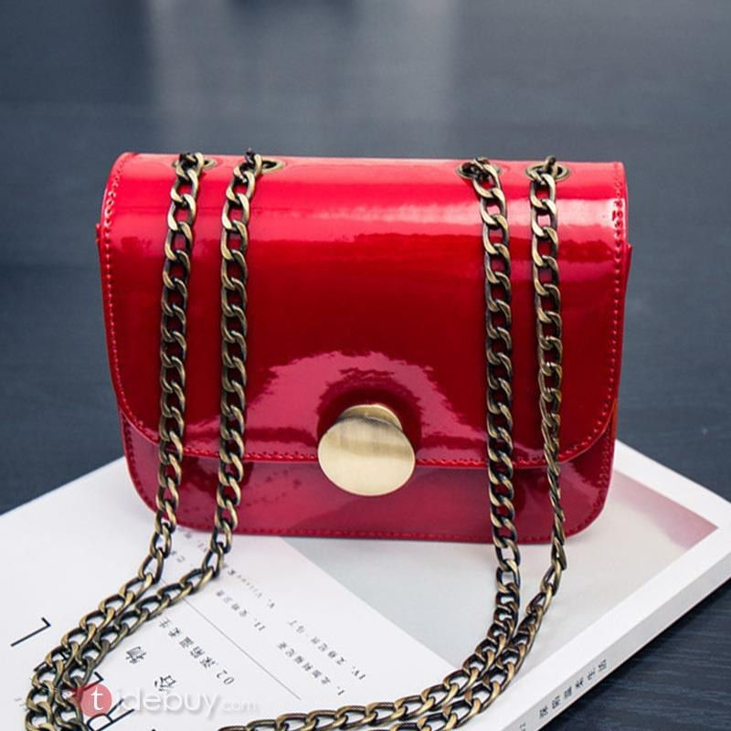 Sac à Bandoulière en Cuir à Vernis