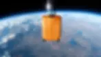 Samsonite Proxis case in space with the Earth in the background and the inky blackness of space above