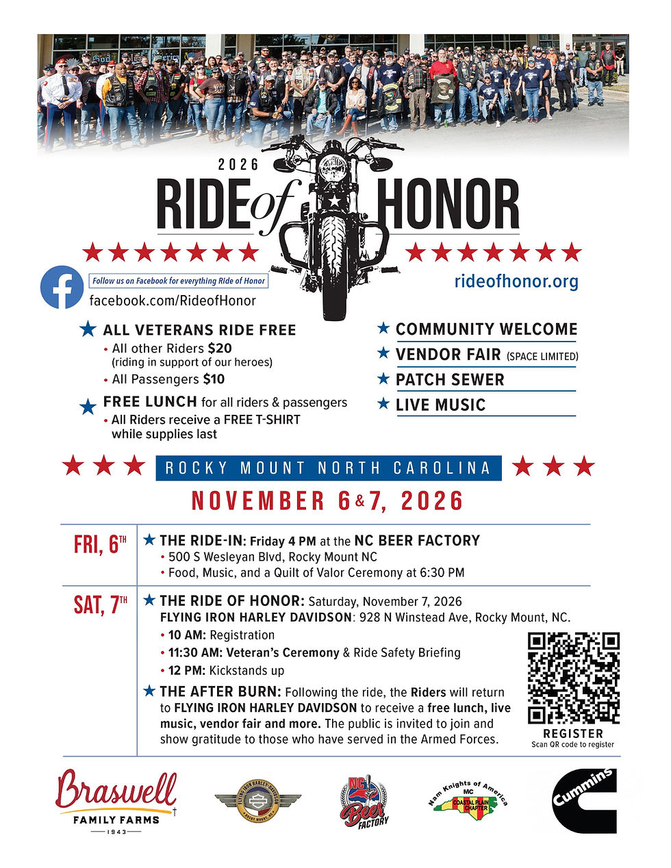 RIDE OF HONOR at Harley Davidson | Rocky Mount, NC