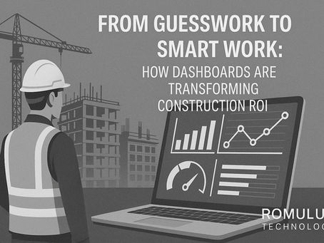Learn how construction dashboards help track progress, reduce delays, and boost ROI. Romulus Technology explains how to use real-time data to make smarter, faster decisions—without expensive tools or complex software.