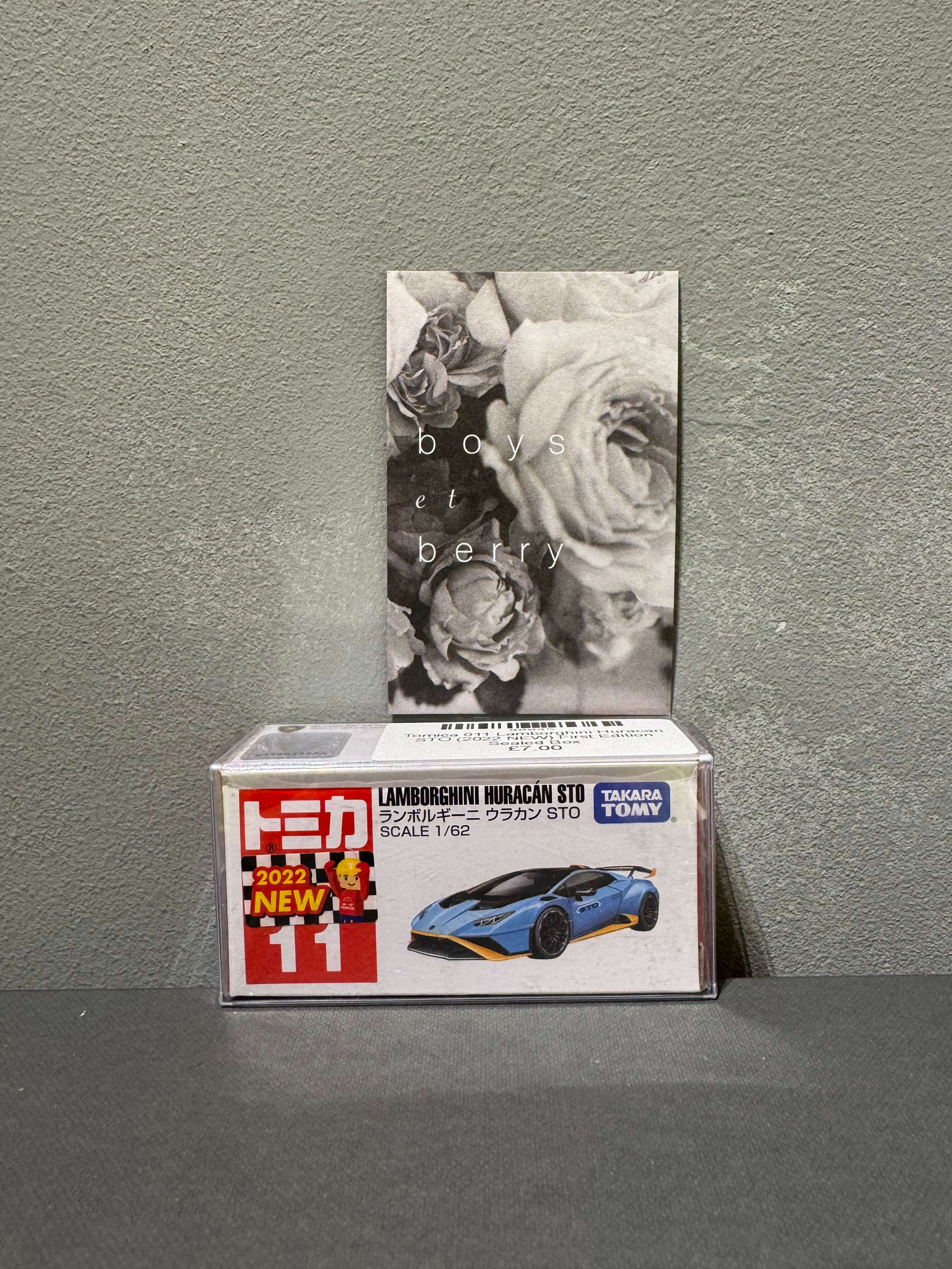 Tomica No. 011 Lamborghini Huracan STO (Blue) First Edition