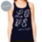 Justus Girlz Racerback Tank with Love Graphic