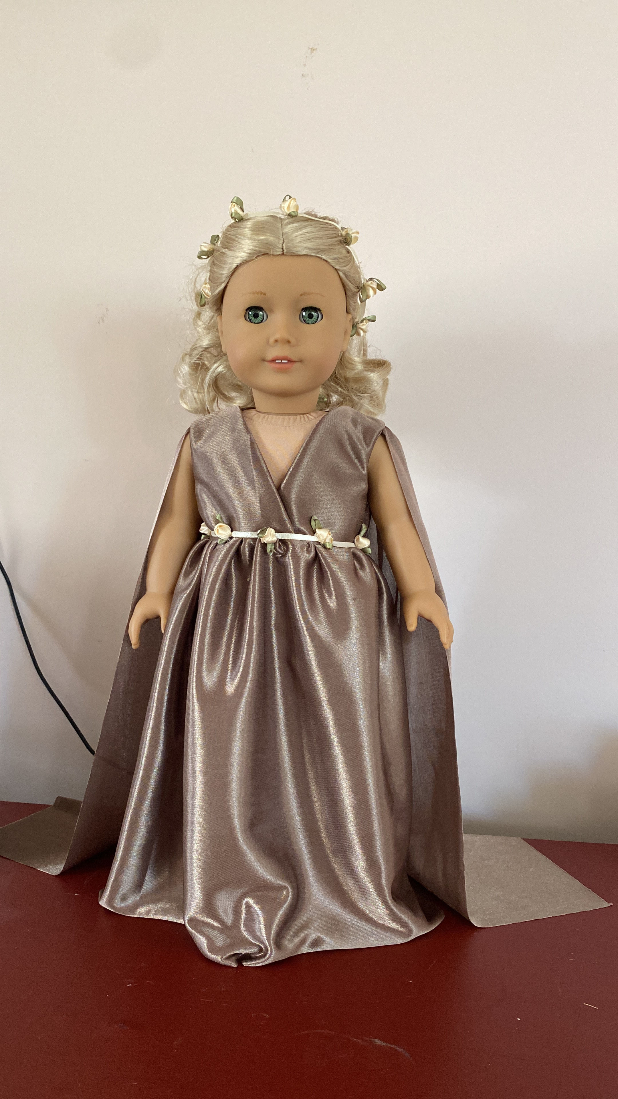 Shimmer Silver Sparkle dress for 18" dolls sewing pattern