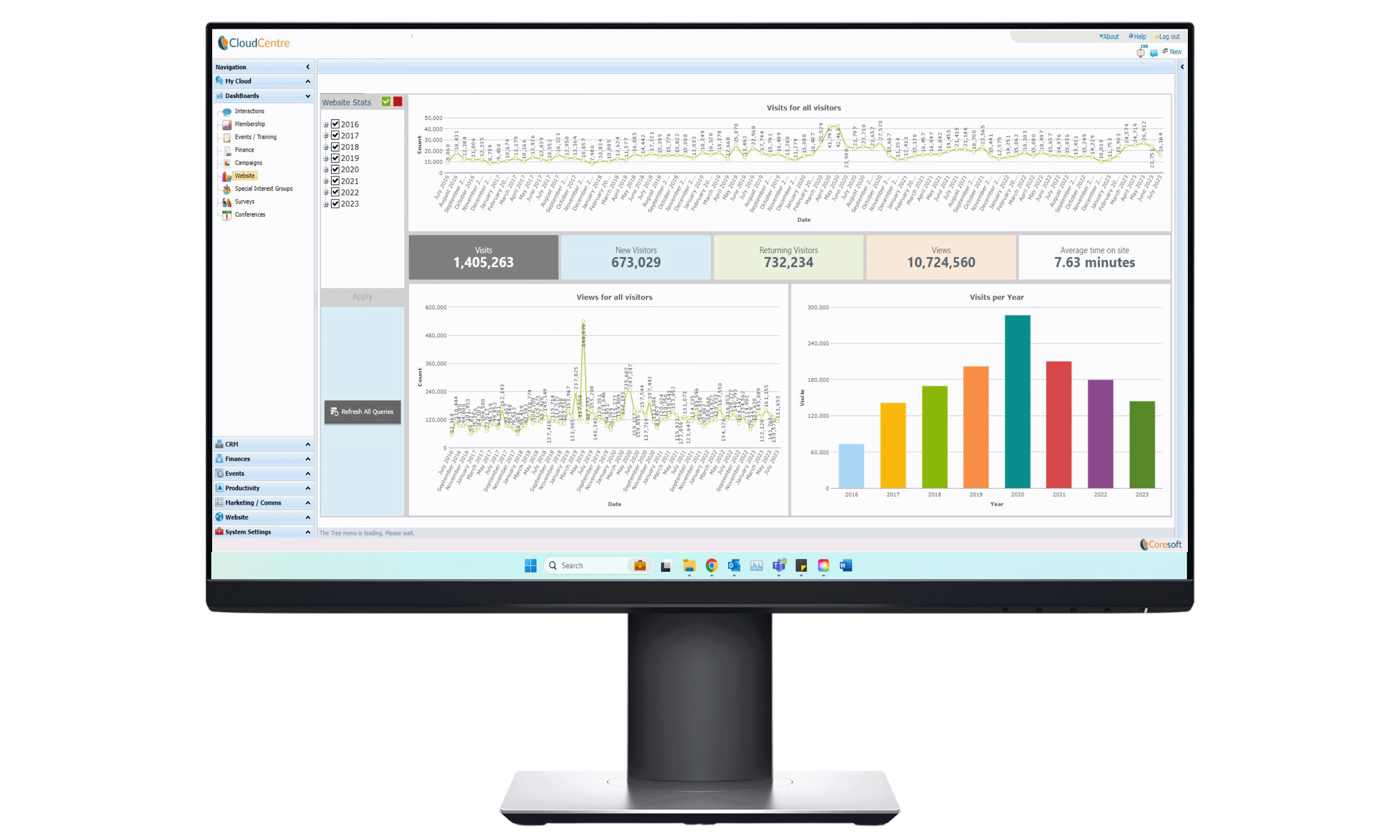 CloudCentre Membership Management mockup