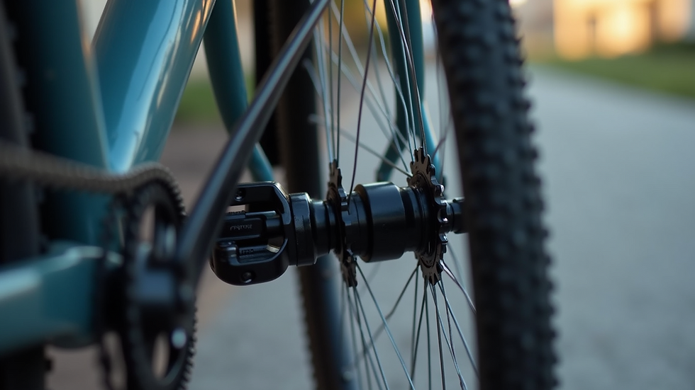 Close-up view of a bike's mechanism showcasing size adjustments