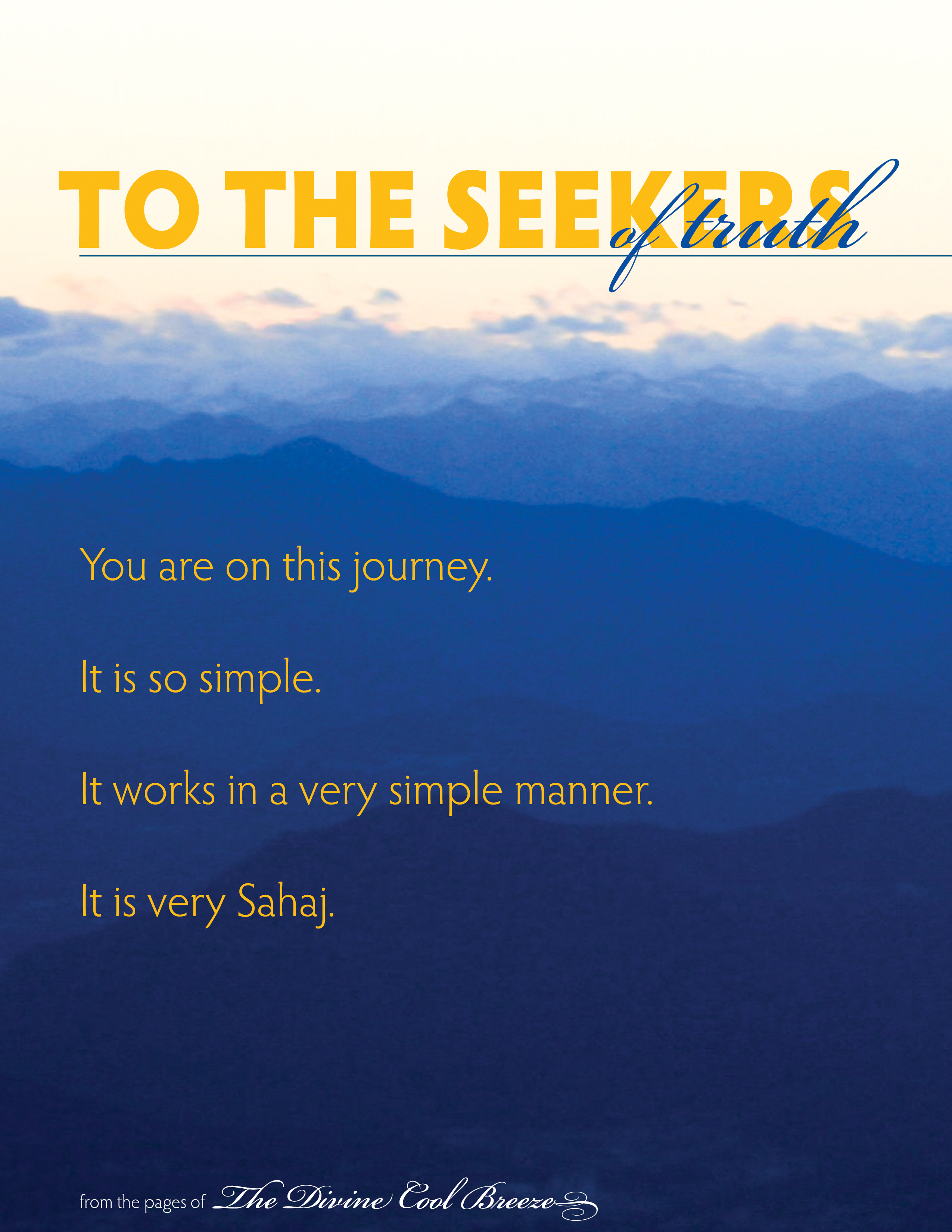 DCB 24-7 To the Seekers