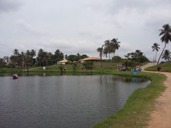 Lagoa da entrada do Parque