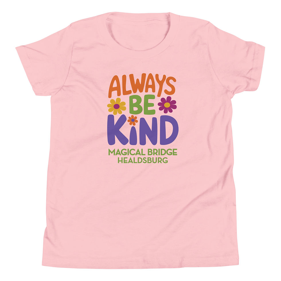 Thumbnail: Always Be Kind HEALDSBURG — Youth Short Sleeve Light Colored T-Shirt